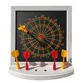 Karella Mini Magnet Dartboard, Doppelseitige magnetische Zielscheibe, Dartspiel für Kinder und Familie, sicheres Dart Spielzeug, kleine Dartscheibe, Geschenk, Partyspiel, inklusive 6 Mini Magnet Darts