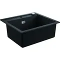 Grohe Kompositspüle K700 60-C 56/51 1.0, 560 x 510 mm granit schwarz - Silber