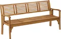 Dehner Klappbank Douglas, 4-Sitzer, ca. 180 x 61.5 x 89.5 cm, FSC®-es Akazienholz, geölt, natur