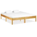 vidaXL Massivholzbett Eiche 180x200 cm