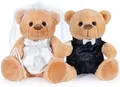 BRUBAKER Kuscheltier Teddybär Hochzeitspaar - 25 cm Braut und Bräutigam Teddy Set (Hochzeitsgeschenk für Brautpaar, 1-St., Kuscheltiere mit Anzug und Brautkleid), Geschenk für Hochzeit und Verlobung