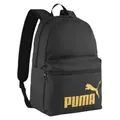 PUMA Rucksack Phase Backpack 22L Puma Black - Gold - No. 1 Logo schwarz - Schwarz