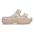 Crocs Saturday Platform Sandal W Sandale Beige Quarzo Zehentyp 6 cm Absatz