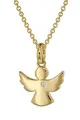 trendor Engel Anhänger mit Diamant Gold 585 + plattierte Silberkette 39401-40 40 cm