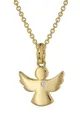 trendor Kette mit Anhänger Engel Anhänger mit Diamant Gold 585 + plattierte Silberkette