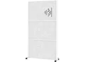 MAUL Stellwandsystem MAULconnecto, Steckmodule, 3x Akustikvlies hell, Klettverbindung, auf Rollen, H 1800 x B 1000 mm, weiß