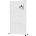 Maul Stellwand MAULconnecto 9611102 Mobil, auf Rollen, Akustik-Trennwand, aus Vlies, hellgrau, 100 x 182 cm