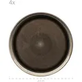 MÄSER Dessertteller 21,5 cm, 4-er Set, SCHWARZ/GRAU, postsicher, Serie NIARA