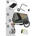Croozer Dog Enna Happy Walk inkl. Regenverdeck, Packfach, Buggy-Set, Farbe: Moss Green