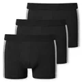 Schiesser 3P 95-5 Stretch Shorts Schwarz Baumwolle Large Herren