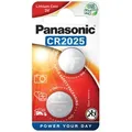Panasonic CR2025 Knopfzelle 2er Blister, CR2025EL, DL2025, ECR2025, 3V, 165mAh, Lithium