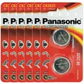 12 x Panasonic CR2025 Coin Battery Batteries Lithium 3V Watches Torches Car Keys