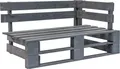 vidaXL Outdoor-Ecksofa Paletten Kiefernholz Imprägniert Grau
