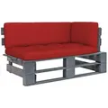 Outdoor-ecksofa Paletten Kiefernholz Imprägniert Grau Vidaxl