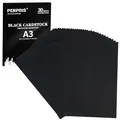 300gsm Schwarzer Kartonpapier - 30 Blatt A3 Schweres Papier dickes Papier Dickes Papier - zum Drucken für, DIY Kartenherstellung, Einladungen, Postkarten, Visitenkarten PAC01BK030
