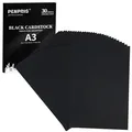 300gsm Schwarzer Kartonpapier - 30 Blatt A3 Schweres Papier dickes Papier Dic...