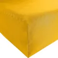 REDBEST Spannbettlaken Denver Elasthan-Jersey-Stretch gelb Größe 140x200 cm - 160x200 cm - besonders weich und anschmiegsam, bügelfrei, mit Rundumgummi