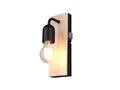 TRIO Leuchten LED Spiegelleuchte, Dimmfunktion, LED wechselbar, Warmweiß, Wand Bad-lampe mit Schalter und Holz, Spiegel-leuchte Höhe 24cm