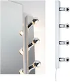 PAULMANN Spiegelleuchte "Spiegelleuchte E14 230V max. 4x40W dimmbar", grau (chromfarben), 4, H: 7,5cm, 1 Stk., Leuchten, Spiegelleuchte