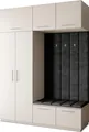 Masseno Garderobe-Set REMA 180/240/60 cm Modern Garderobenschrank Kaschmir, Veloursstoff MONOLITH 95 (Schwarz)