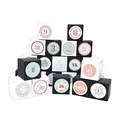 Frau WUNDERVoll® DIY Adventskalender Vorfreude zum Befüllen, Faltschachteln 12x schwarz 12x weiß 7x7x7cm (gefaltet), XL Ziffern pastell/Weihnachten, Aufkleber, Würfelbox, Faltverpackung, Schachteln