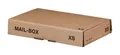 20xMailbox XS braun 249x57x48mm Faltschachtel Postversandkarton Karton Maxibrief