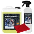 5 Liter Motorrad-/Quad Reiniger AP21 Konzentrat inkl. Sprühflasche und Microfasertuch Motorradshampoo Motocross