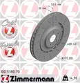 2x Bremsscheibe Zimmermann 100.3380.70 2 Bremsscheiben Vorderachse Vorne