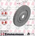 2x ZIMMERMANN 100.3380.70 Bremsscheibe für AUDI