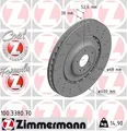 2x ZIMMERMANN Bremsscheibe 100.3380.70 für AUDI