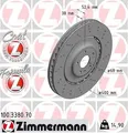 2x ZIMMERMANN Bremsscheibe Vorderachse für AUDI