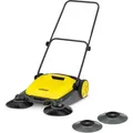 Kärcher Handkehrmaschine S 3 Twin 2-in-1, 650mm Kehrbreite, 2+2 Seitenbesen, 16l - Gelb