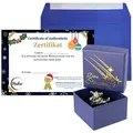 Makai echter Meteorit Sternschnuppe mit Echtheits-Zertifikat und individueller Widmung zum selber beschriften & Geschenkbox (mit Weihnachtskarte)
