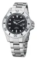 Eichmüller Taucheruhr 3460-06 Edelstahl-schwarz 20 ATM Edelstahlband 43 mm