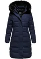 REPUBLIX Damen Gefütterte Dicke Winter Jacke Mantel Parka mit Kapuze RJ-8019 Navyblau XXL