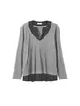 NEU - SHEEGO - GR. 52/54 - 2-in-1 Pullover grau figurumspielend