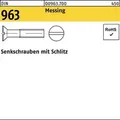Senkschraube DIN 963 Schlitz M8x 20 Messing 100 Stück