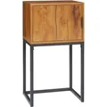HOMCOM Konsolentisch Spanplatte Stahl Naturholz 40L x 30B x 76H cm