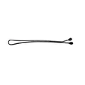 Comair Haarklemme Klassik 5 cm schwarz, Karte mit 24 Stück Haarbefestigung