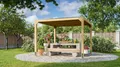 Leimholz Pavillon Holz Gartenpavillon Gartenlaube Cubus Pavillon naturbelassen  320x320x239 cm
