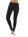 Thermo Fleece hoher Bund mit Steg Leggings Baumwolle Leggins Hose hiter Ferse