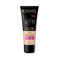 Eveline Cosmetics Selfie Time 2-in-1 Foundation & Concealer - Nr. 03 Vanilla, Feuchtigkeitsspendend mit Hyaluronsäure und Vitamin E, Anti-Pollution Formel, 30ml
