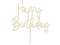 Tortenaufsatz „Happy Birthday“ aus Holz, 16,5 cm