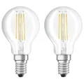 2 x Osram LED Filament Tropfen 4W = 40W E14 klar 470lm 827 warmweiß 2700K