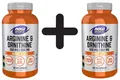 2 x NOW Foods Arginine & Ornithine, 500/250 - 100 caps (164,95 EUR/kg)