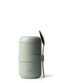 MAMEIDO Thermobehälter, Edelstahl, Kunststoff, Silikon, auslaufsicher mit Deckel und Gabel-Löffel-Besteck in 500 ml & 800 ml