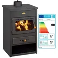 Prity - Eek A - Wasserführender Kaminofen Aus Gusseisen Top K1 Cp W8 - 6.7 + 7 Kw