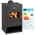 EEK A - Wasserführender Kaminofen aus Gusseisen Top Prity K1 CP W8 - 6.1 + 8 Kw