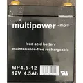 Blei-Akku Bleigel Multipower MP4,5-12 / 12V - 4,5Ah BxLxH: 70x90x107mm