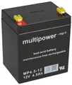 Multipower Blei-Akku MP4,5-12  Pb 12V 4,5Ah Faston 4,8